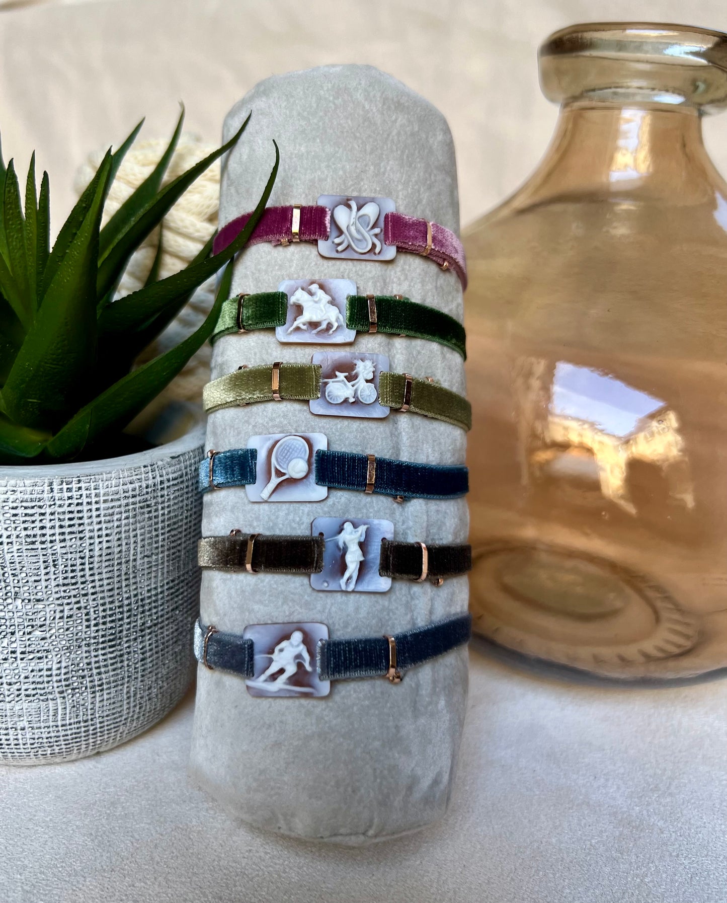 Braccialetti di Velluto con Cammeo (Sport)