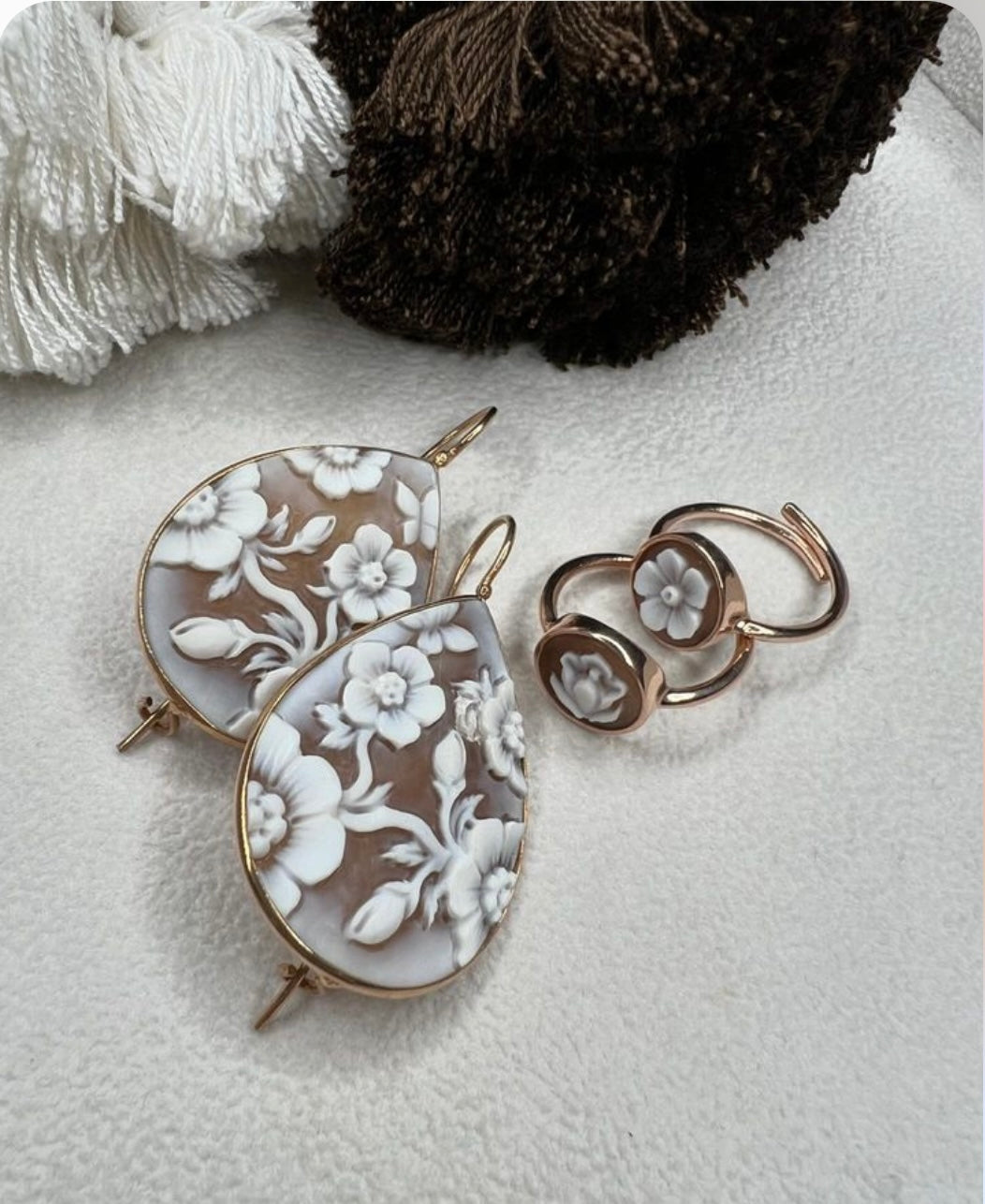 Anello cammeo tondo